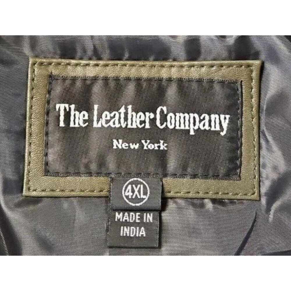 The Leather Company NY Italian Leather Jacket Coat 4X with pockets - Picture 4 of 4